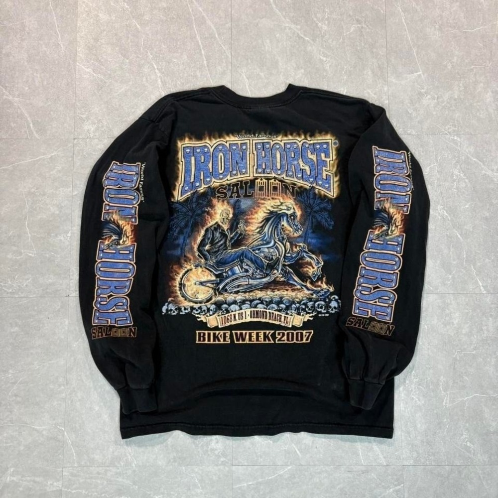 Black long sleeve Iron Horse Bike Week 2007 tee #bikerstyle